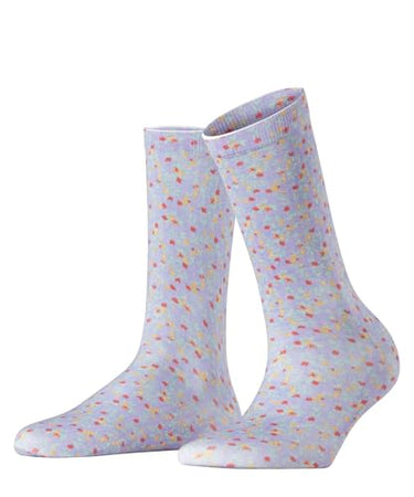 Burlington Women's Socks Ditsy Floral W So Cotton Patterned 1 Pair, Purple Thimble 6996, 36-41 on Sale